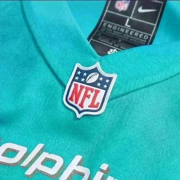 Nike Miami Dolphins Jaelan Phillips #15 Aqua Official NFL Player Game Jersey - Picture 4 of 10